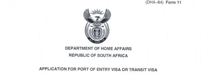 South Africa Visa Application