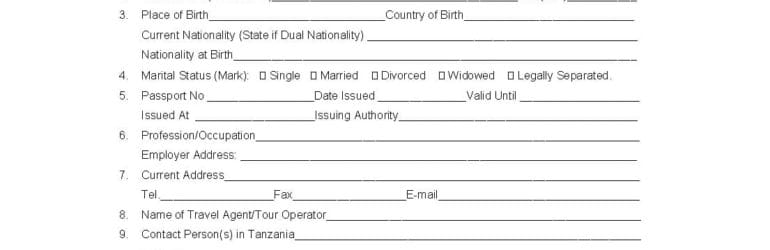 Tanzania Visa Application for US Citizens