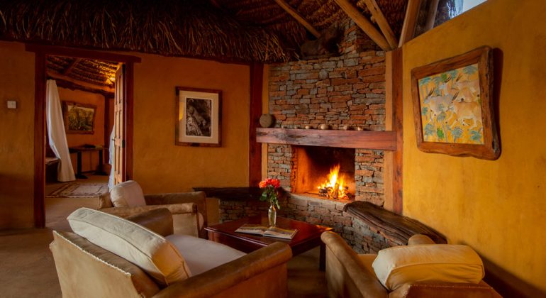 Lewa Wilderness Lodge Fireplace
