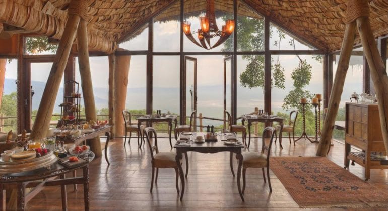 Ngorongoro Crater Lodge Indoor Dining