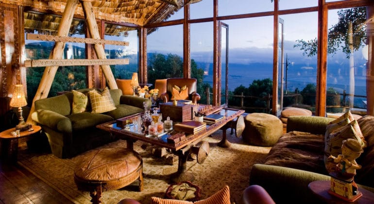 Ngorongoro Crater Lodge Lounge