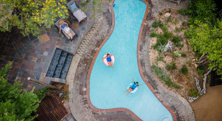 Kambaku Safari Lodge Aerial View Of Pool