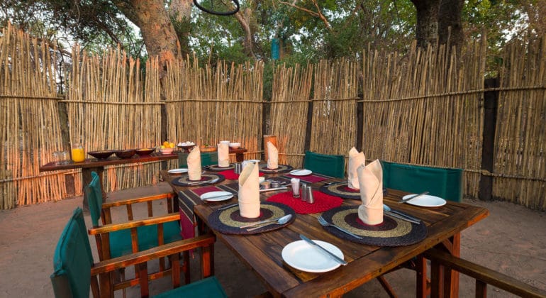 Busanga Bush Camp Outdoor Dining