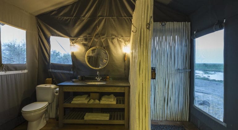 Linyanti Tented Camp Bathroom