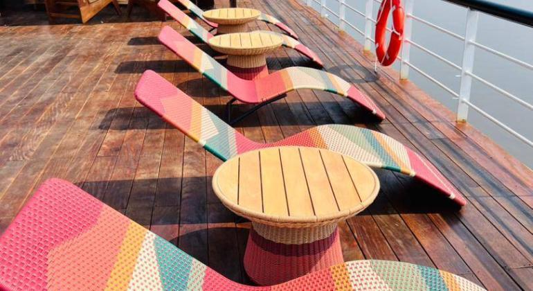 Congo Cruise River Boat Deck Long Chairs